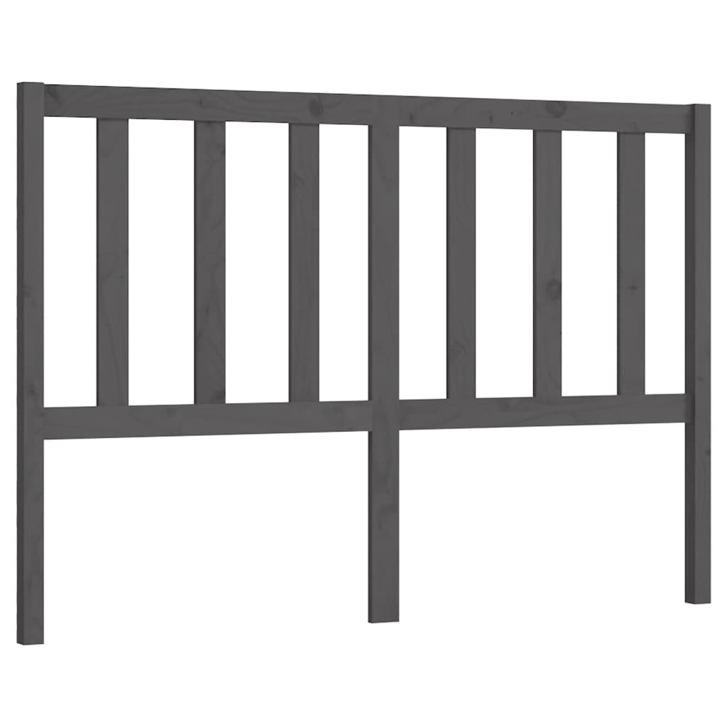 Testiera Letto Grigia 156X4X100 Cm In Legno Massello Di Pino