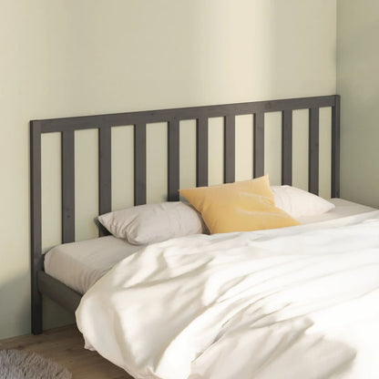 Testiera Letto Grigia 156X4X100 Cm In Legno Massello Di Pino