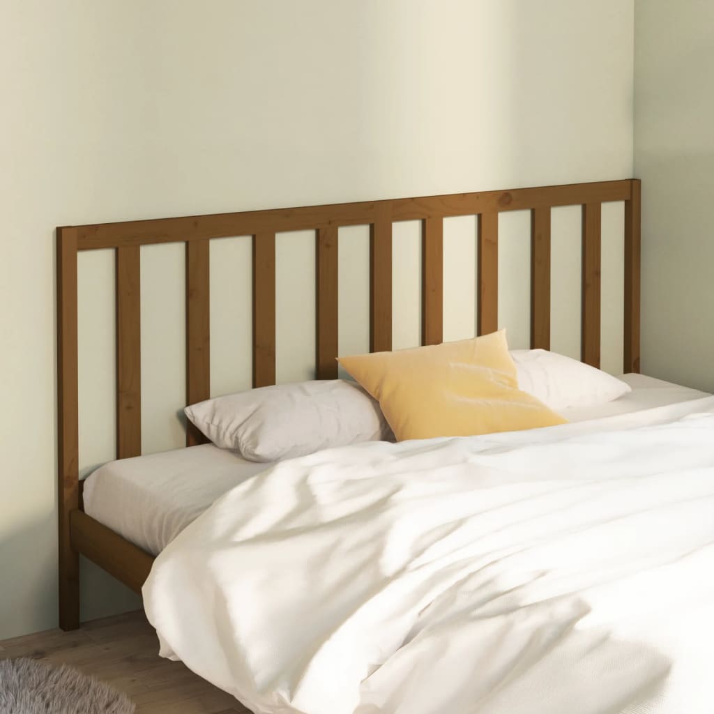 Testiera Letto Grigia 156X4X100 Cm In Legno Massello Di Pino