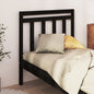 Testiera Per Letto Nera 106X4X100 Cm In Legno Massello Di Pino