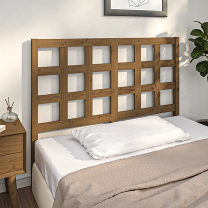 Testiera Per Letto Nera 80,5X4X100 Cm In Legno Massello Di Pino