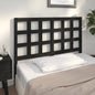 Testiera Per Letto Nera 80,5X4X100 Cm In Legno Massello Di Pino