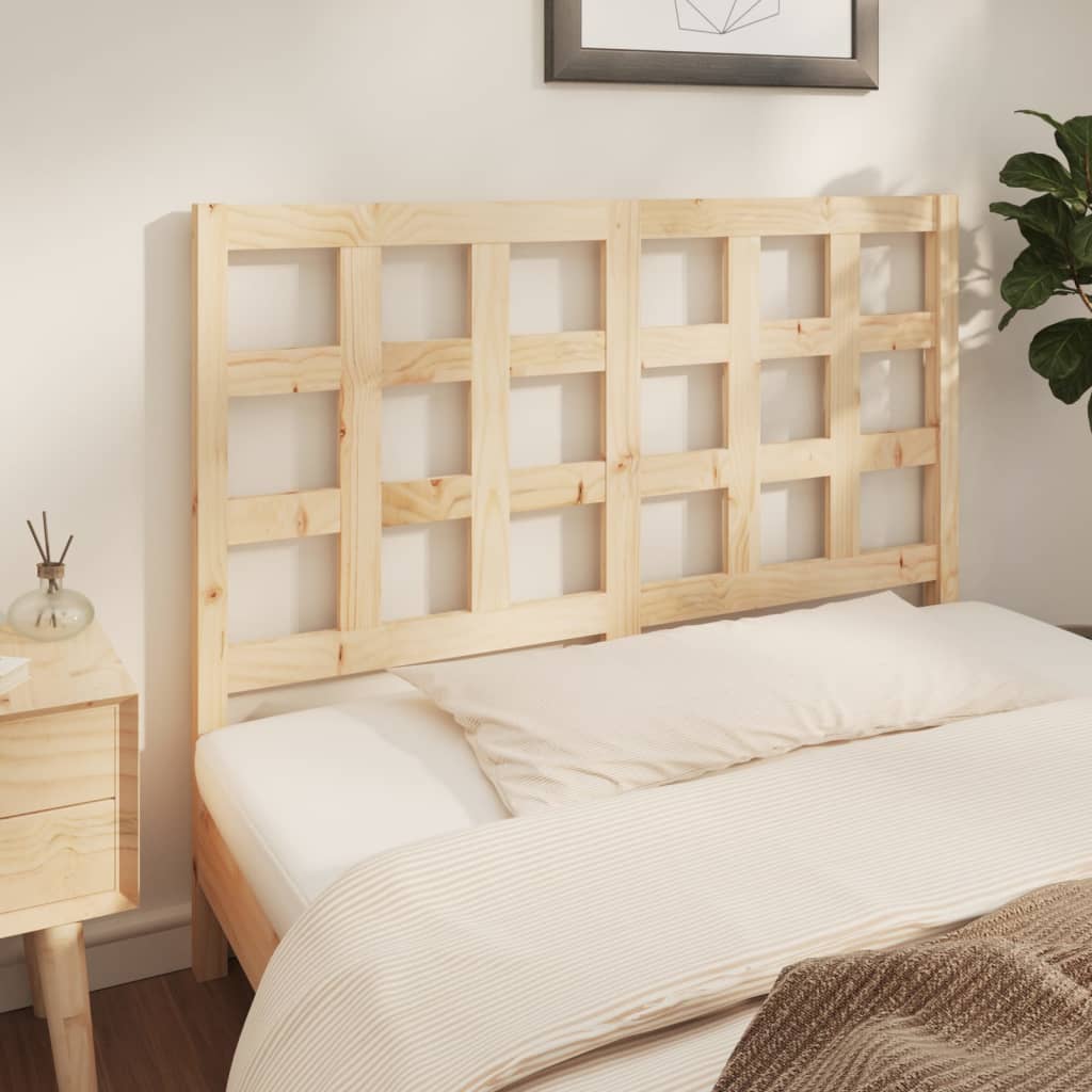 Testiera Per Letto Nera 80,5X4X100 Cm In Legno Massello Di Pino