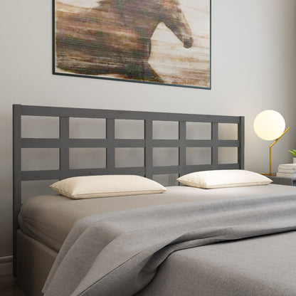 Testiera Per Letto Nera 80,5X4X100 Cm In Legno Massello Di Pino