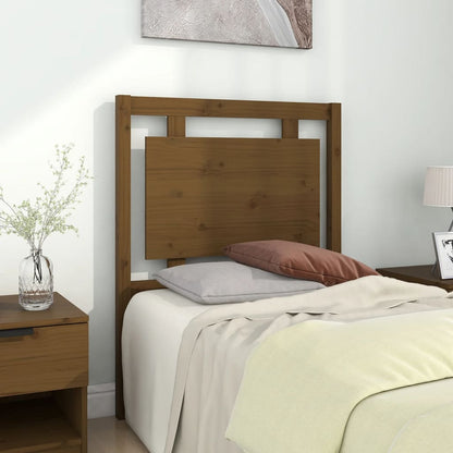 Testiera Per Letto Nera 80,5X4X100 Cm In Legno Massello Di Pino