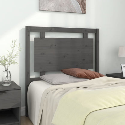 Testiera Per Letto Nera 80,5X4X100 Cm In Legno Massello Di Pino