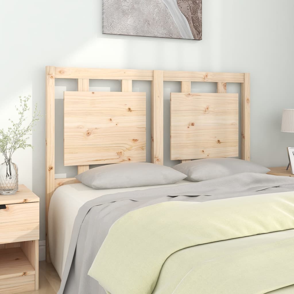 Testiera Per Letto Nera 80,5X4X100 Cm In Legno Massello Di Pino