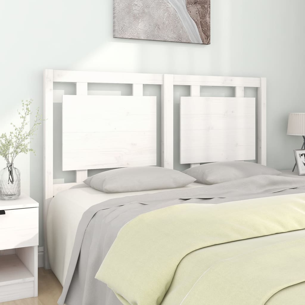 Testiera Per Letto Nera 80,5X4X100 Cm In Legno Massello Di Pino