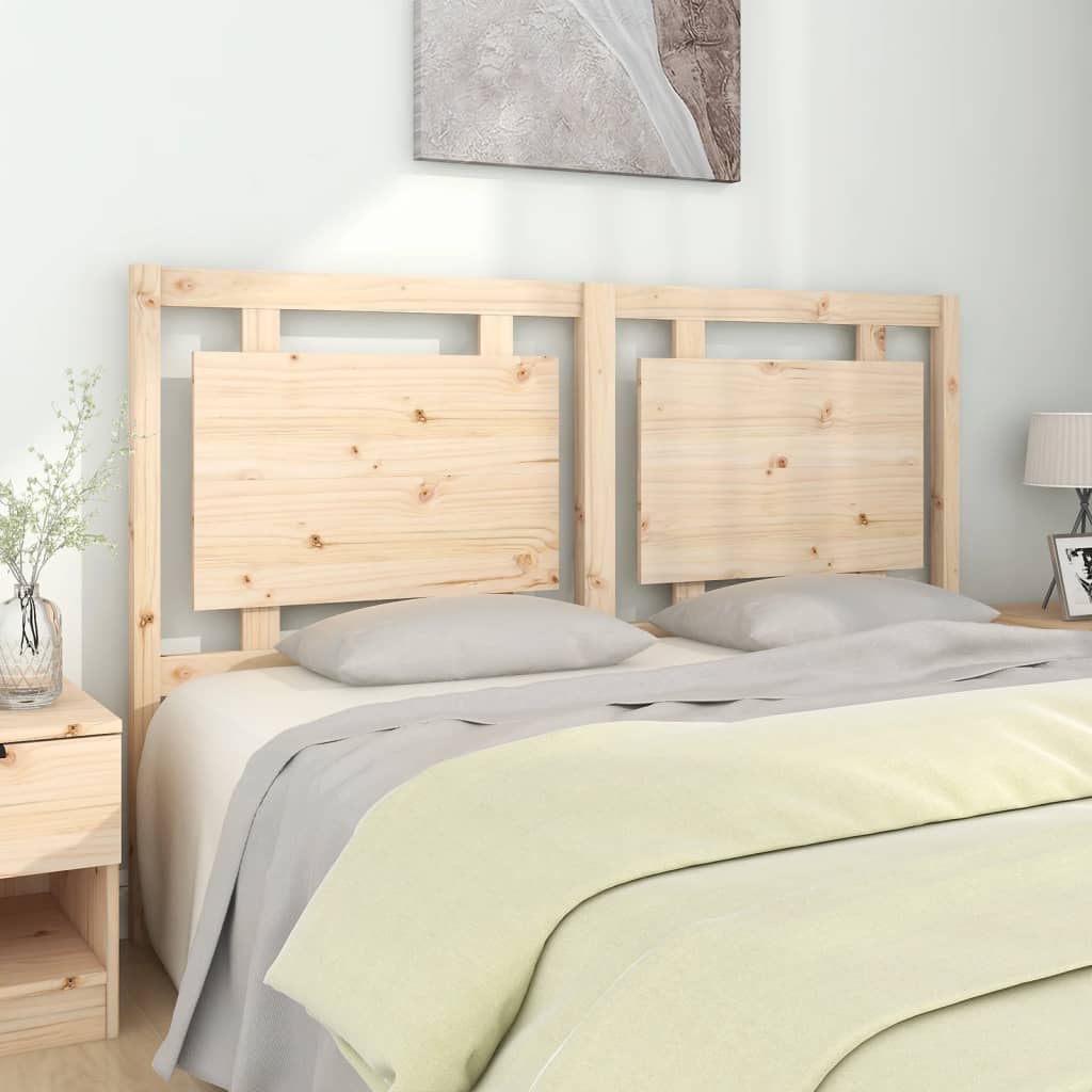 Testiera Per Letto Nera 80,5X4X100 Cm In Legno Massello Di Pino