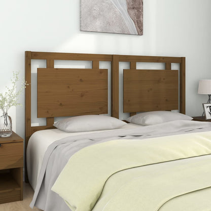 Testiera Per Letto Nera 80,5X4X100 Cm In Legno Massello Di Pino