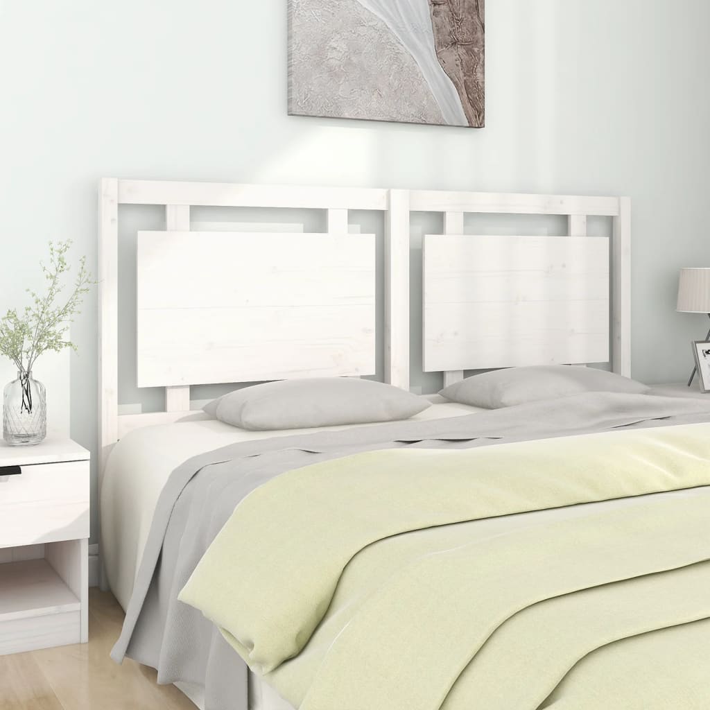 Testiera Per Letto Nera 80,5X4X100 Cm In Legno Massello Di Pino