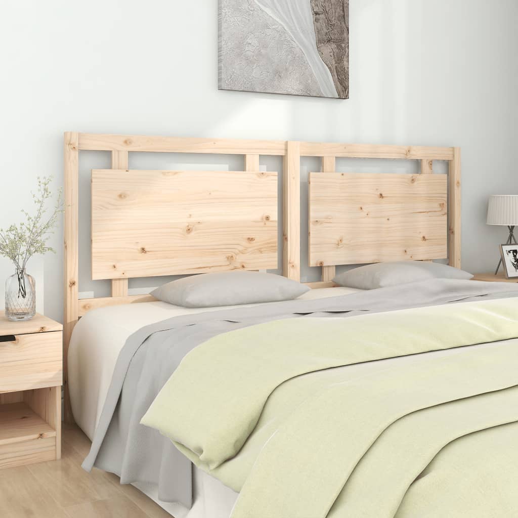 Testiera Per Letto Nera 80,5X4X100 Cm In Legno Massello Di Pino