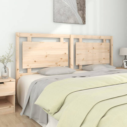Testiera Per Letto Nera 80,5X4X100 Cm In Legno Massello Di Pino