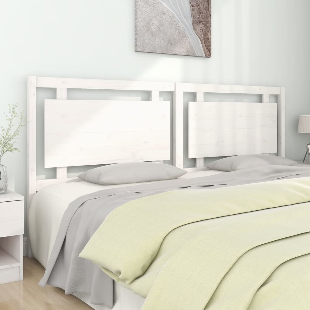 Testiera Per Letto Nera 80,5X4X100 Cm In Legno Massello Di Pino