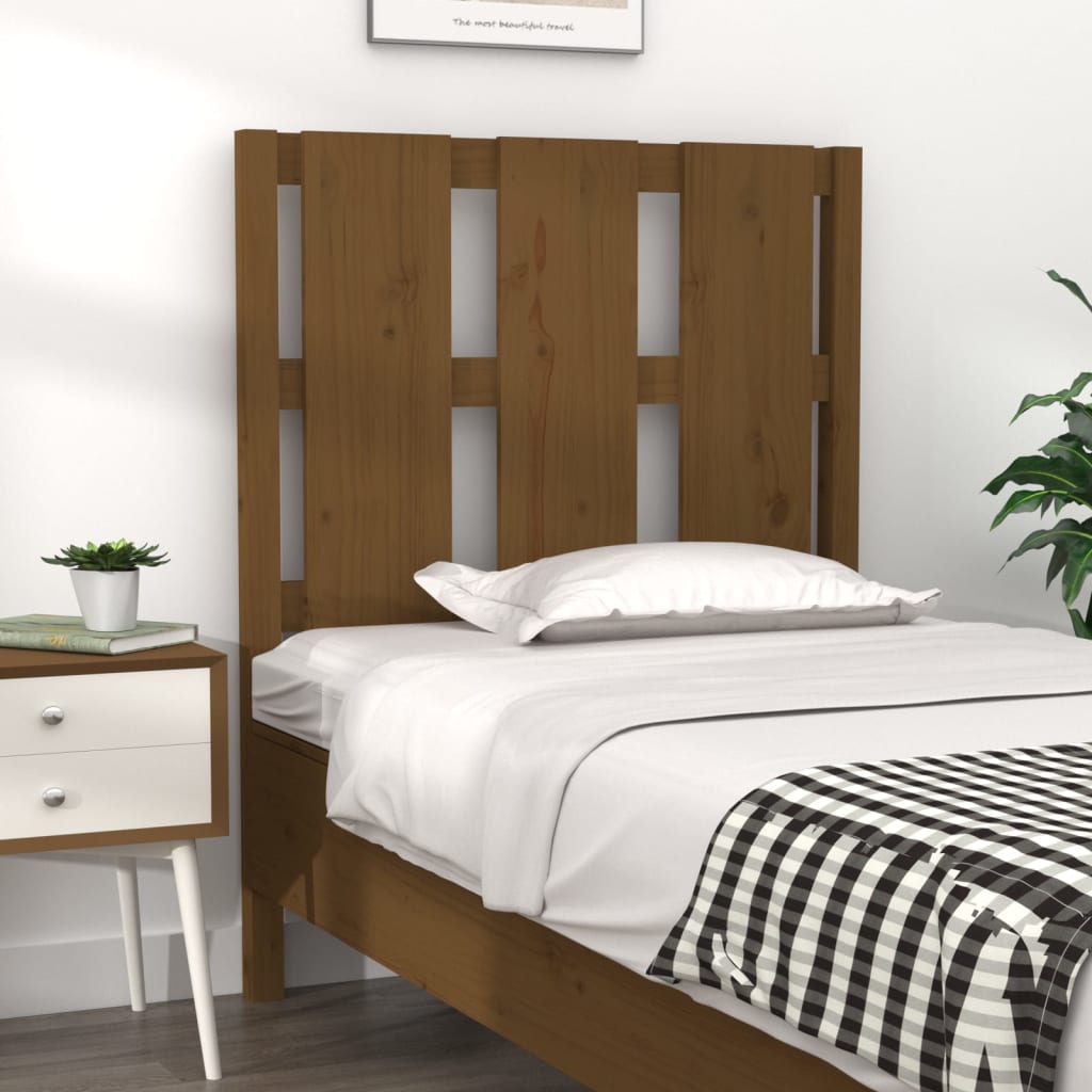 Testiera Per Letto Nera 155,5X4X100Cm In Legno Massello Di Pino