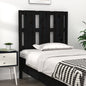 Testiera Per Letto Nera 155,5X4X100Cm In Legno Massello Di Pino