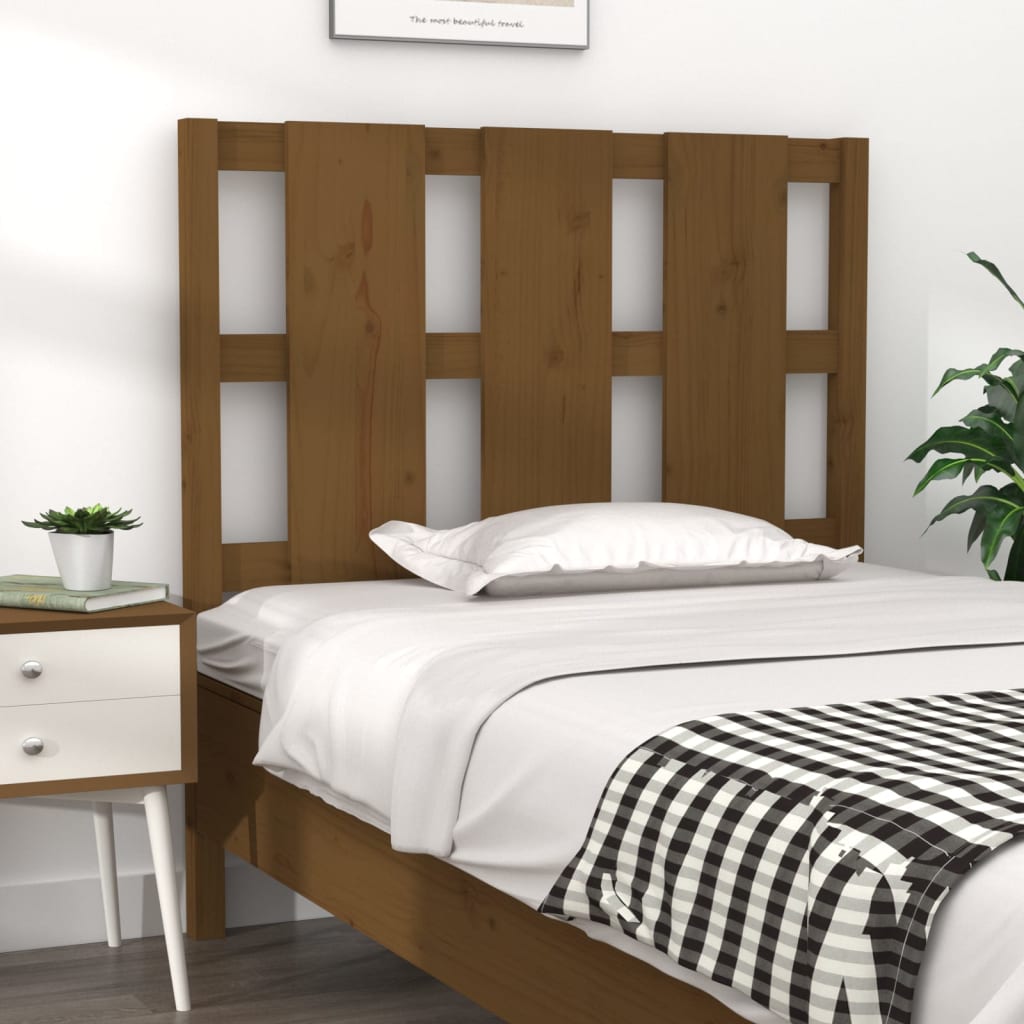 Testiera Per Letto Nera 155,5X4X100Cm In Legno Massello Di Pino