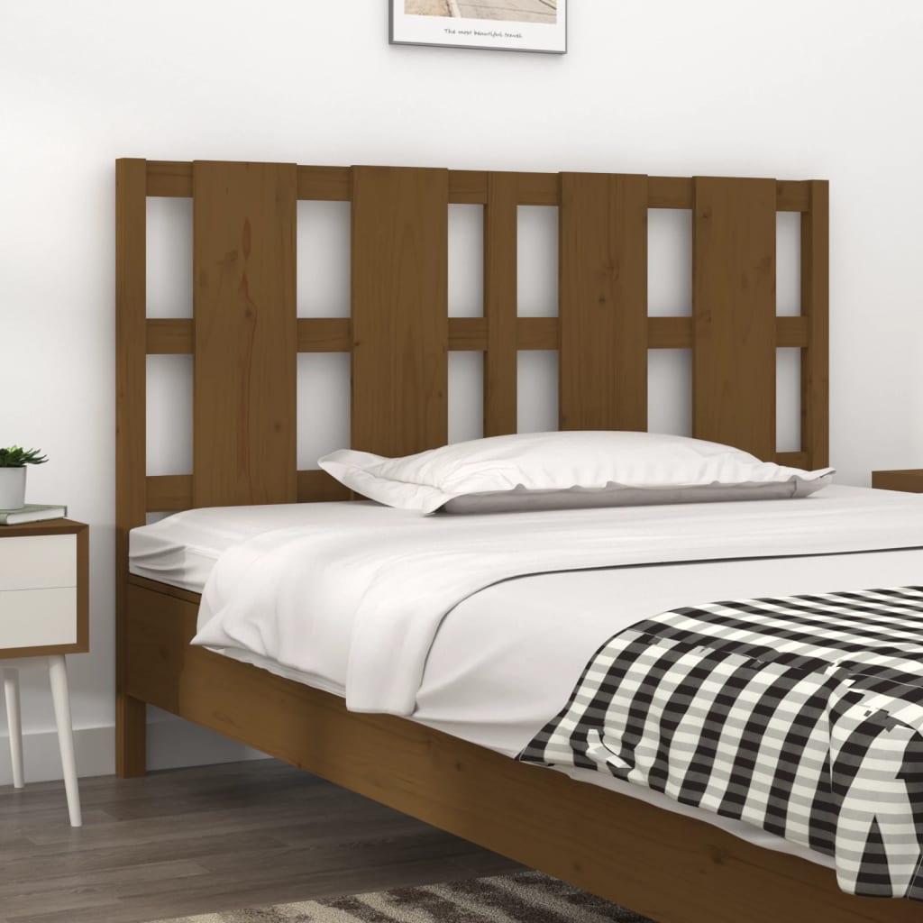 Testiera Per Letto Nera 155,5X4X100Cm In Legno Massello Di Pino