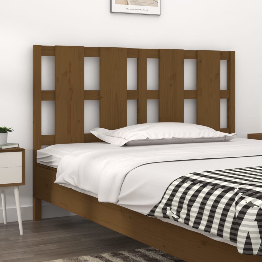Testiera Per Letto Nera 155,5X4X100Cm In Legno Massello Di Pino
