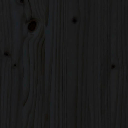 Testiera Per Letto Nera 155,5X4X100Cm In Legno Massello Di Pino