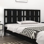 Testiera Per Letto Nera 155,5X4X100Cm In Legno Massello Di Pino