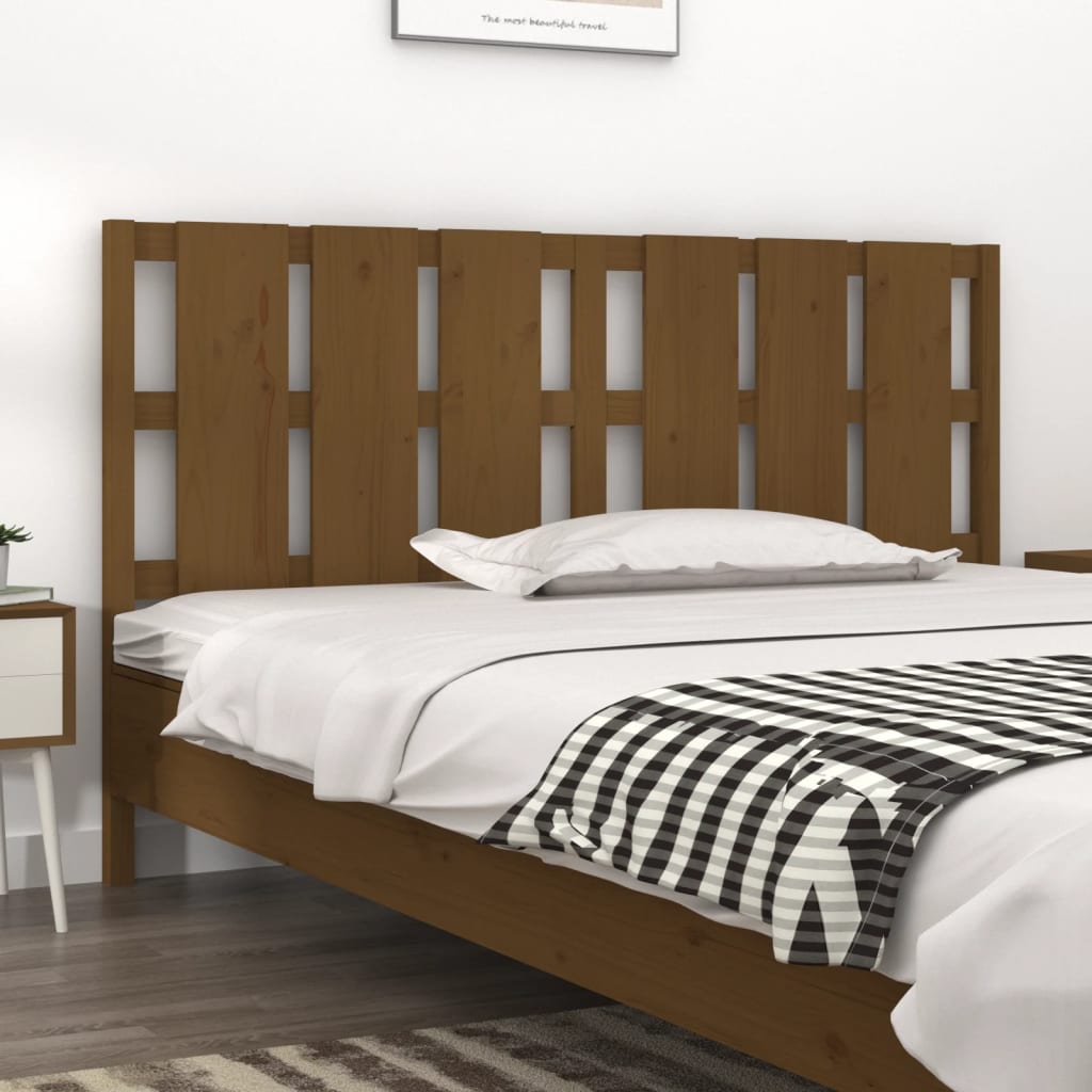 Testiera Per Letto Nera 155,5X4X100Cm In Legno Massello Di Pino