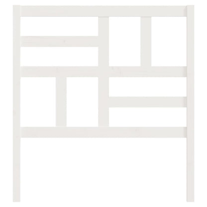 Testiera Per Letto Bianca 81X4X104 Cm In Legno Massello Di Pino Bianco