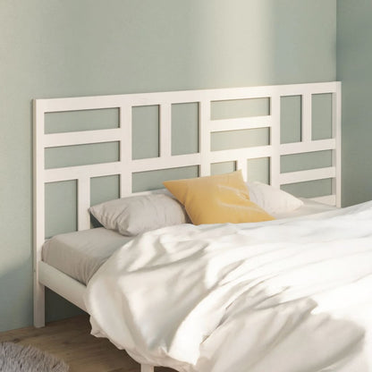 Testiera Per Letto Bianca 81X4X104 Cm In Legno Massello Di Pino Bianco
