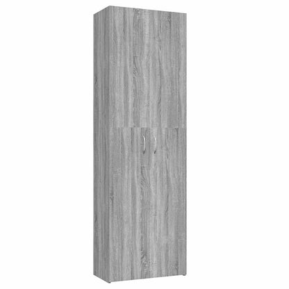 Armadio Per Ufficio Grigio Sonoma 60X32X190Cm Legno Multistrato