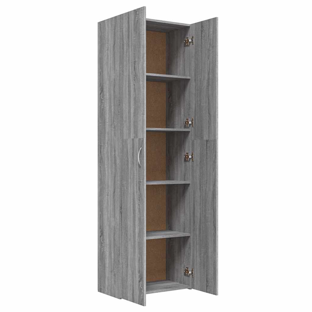 Armadio Per Ufficio Grigio Sonoma 60X32X190Cm Legno Multistrato