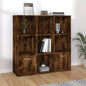 Libreria Nera 98X30X98 Cm In Legno Multistrato