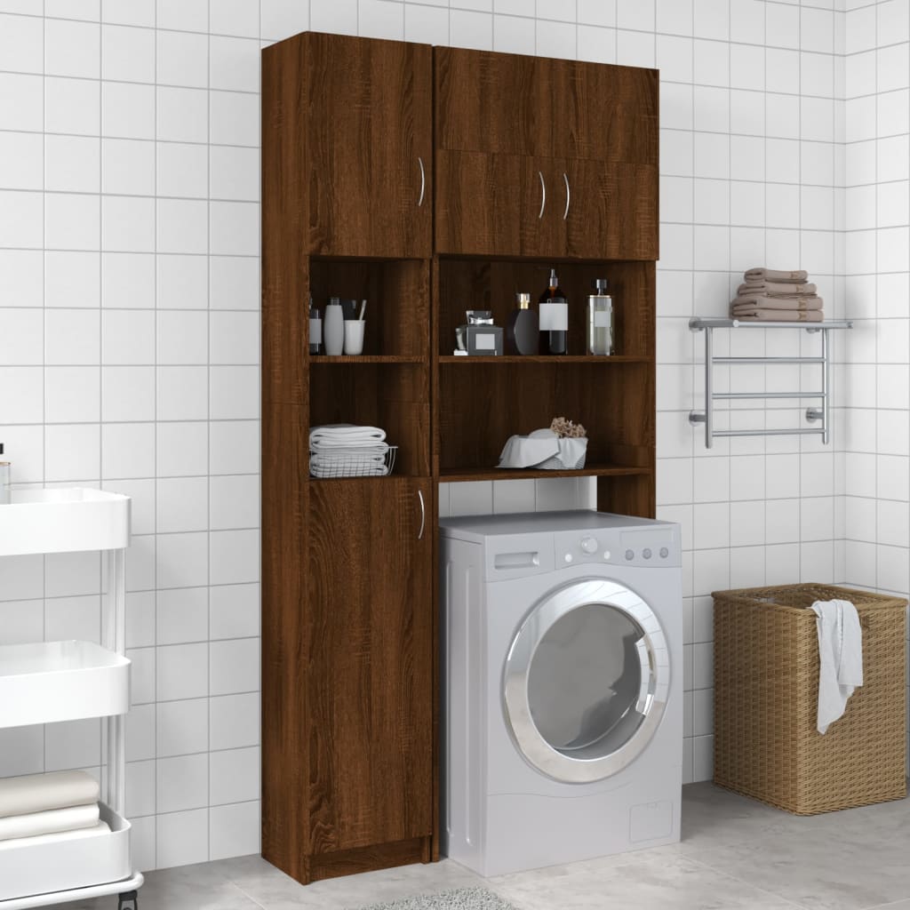 Mobile Da Bagno 32X25,5X190 Cm Legno Ingegnerizzato