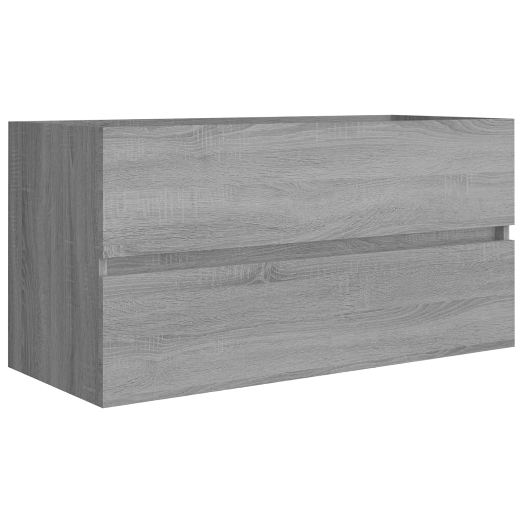 Mobile Sottolavabo 90X38,5X45Cm Legno Multistrato Grigio Sonoma