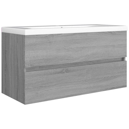 Mobile Sottolavabo 90X38,5X45Cm Legno Multistrato Grigio Sonoma