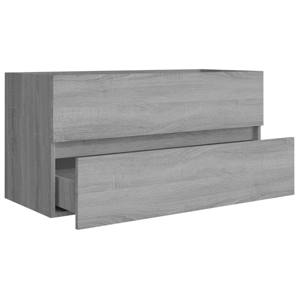 Mobile Sottolavabo 90X38,5X45Cm Legno Multistrato Grigio Sonoma