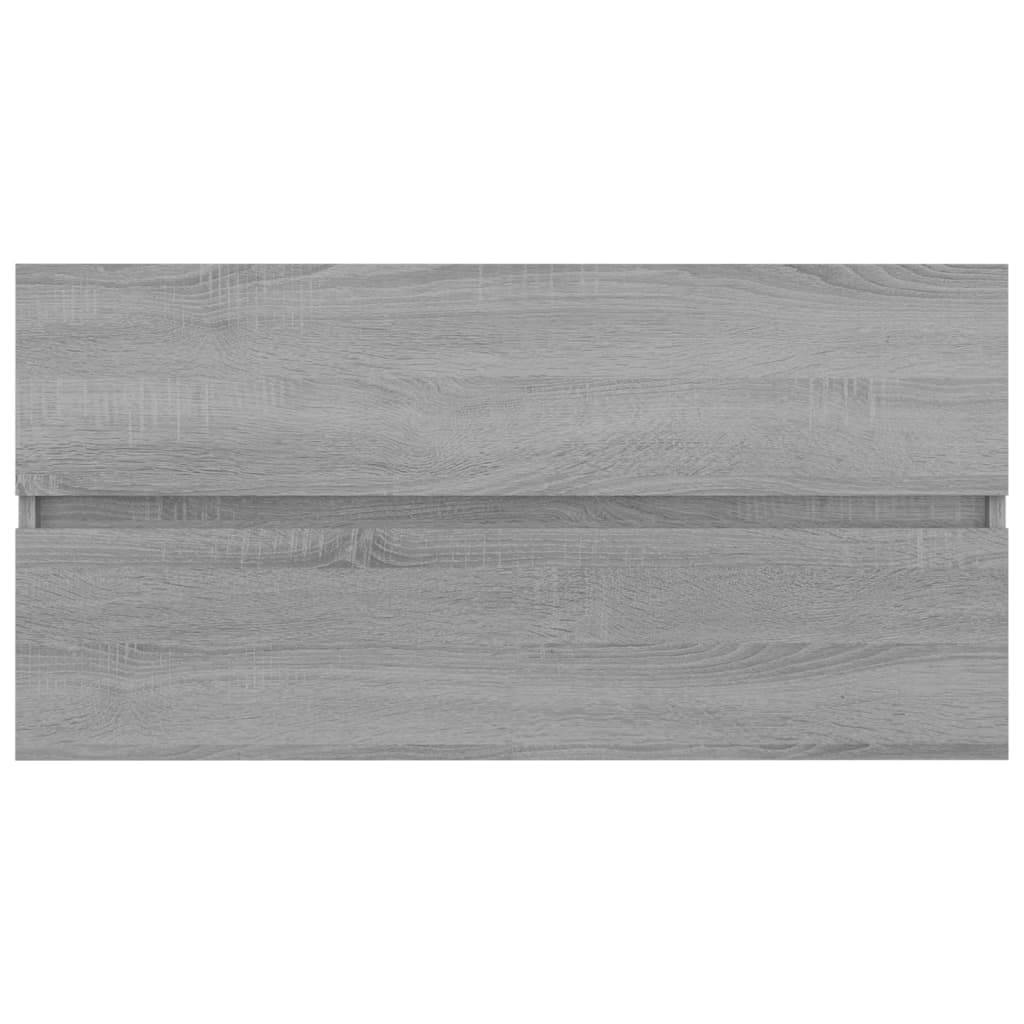 Mobile Sottolavabo 90X38,5X45Cm Legno Multistrato Grigio Sonoma