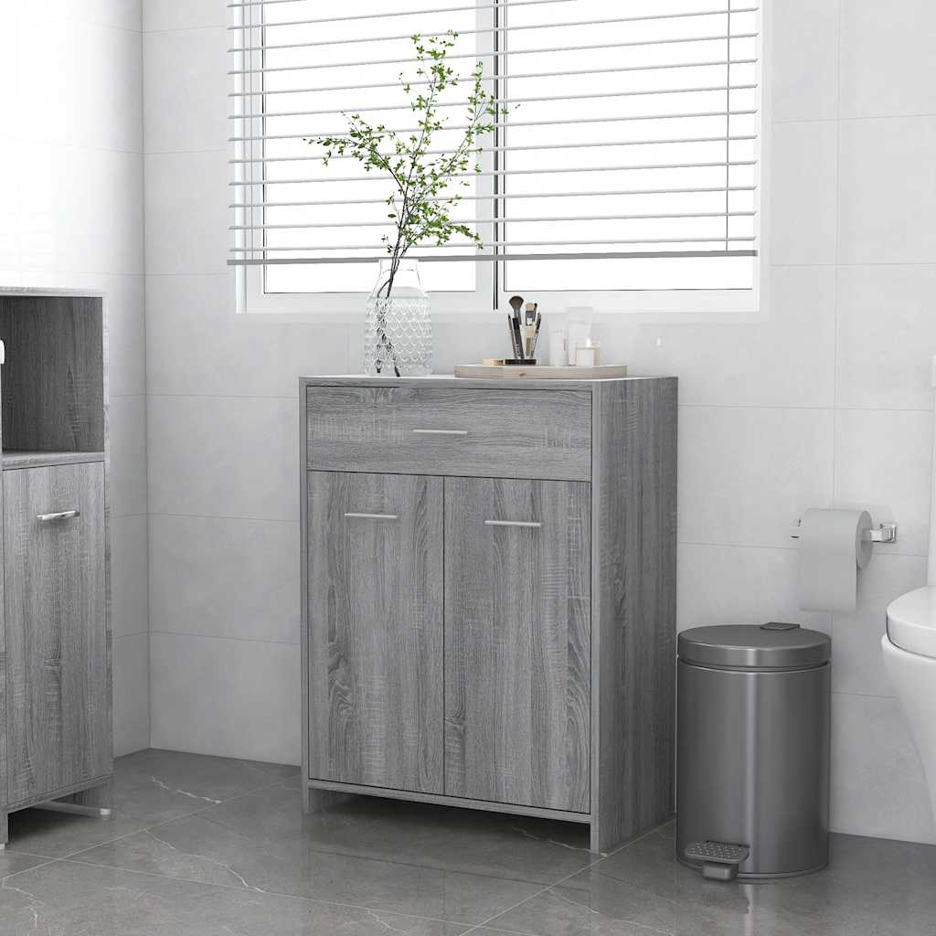 Mobile Da Bagno 60X33X80 Cm In Legno Tecnico