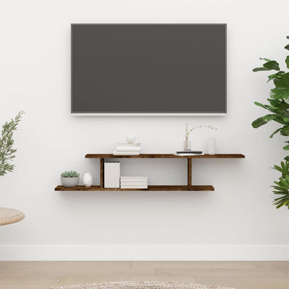 Scaffale Tv Parete 125X18X23 Cm Legno Multistrato