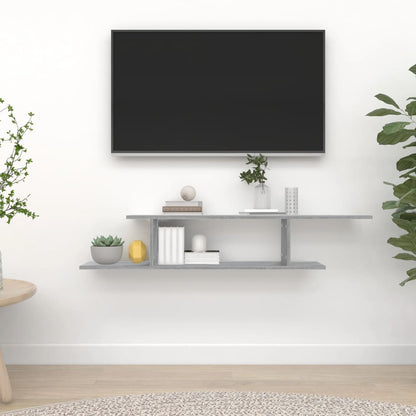 Scaffale Tv Parete 125X18X23 Cm Legno Multistrato