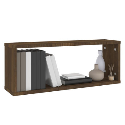 Mensole Cubo Muro 2Pz In Multistrato Rovere Marrone
