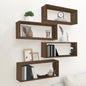 Mensole Cubo Muro 2Pz In Multistrato Rovere Marrone