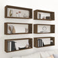 Mensole Cubo Muro 2Pz In Multistrato Rovere Marrone