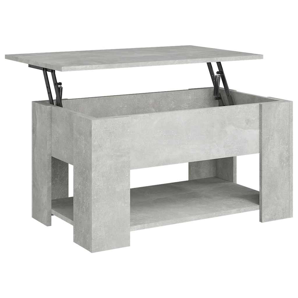 Tavolino Da Salotto Grigio Cemento 79X49X41Cm Legno Multistrato