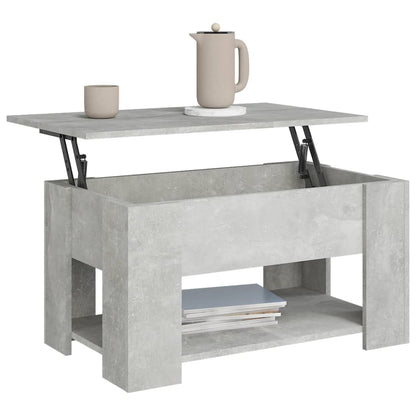 Tavolino Da Salotto Grigio Cemento 79X49X41Cm Legno Multistrato