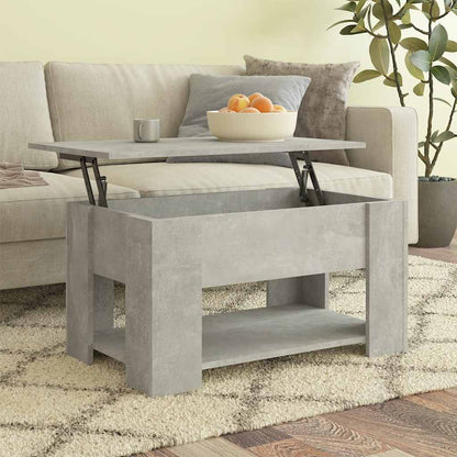 Tavolino Da Salotto Grigio Cemento 79X49X41Cm Legno Multistrato