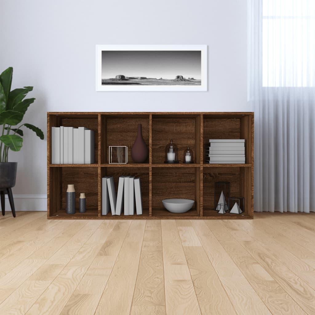 Libreria/Credenza Rovere Marrone 66X30X130 Cm Legno Multistrato