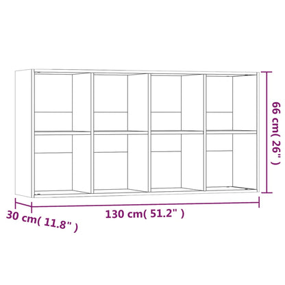 Libreria/Credenza Rovere Marrone 66X30X130 Cm Legno Multistrato