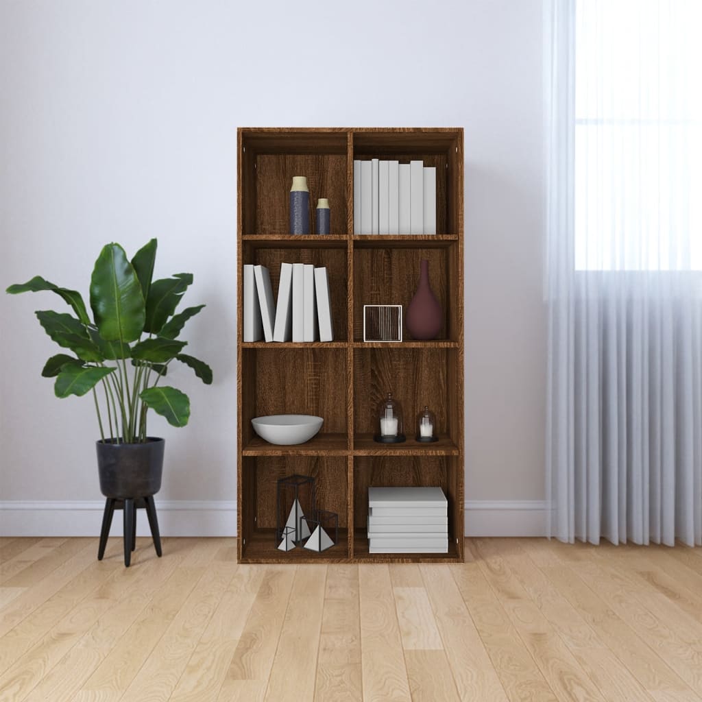 Libreria/Credenza Rovere Marrone 66X30X130 Cm Legno Multistrato
