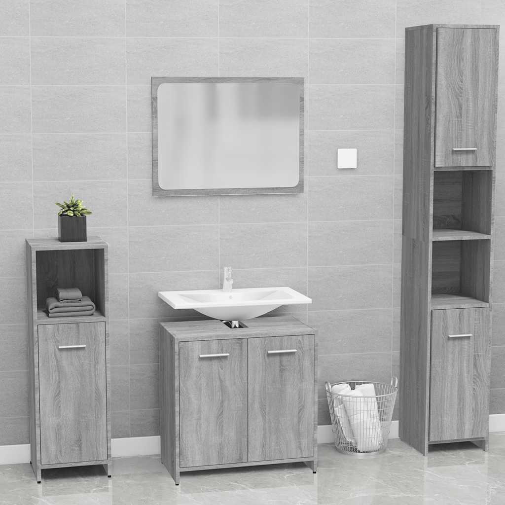 Mobile Da Bagno Con Specchio In Legno Multistrato