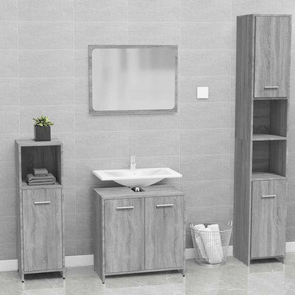 Mobile Da Bagno Con Specchio In Legno Multistrato